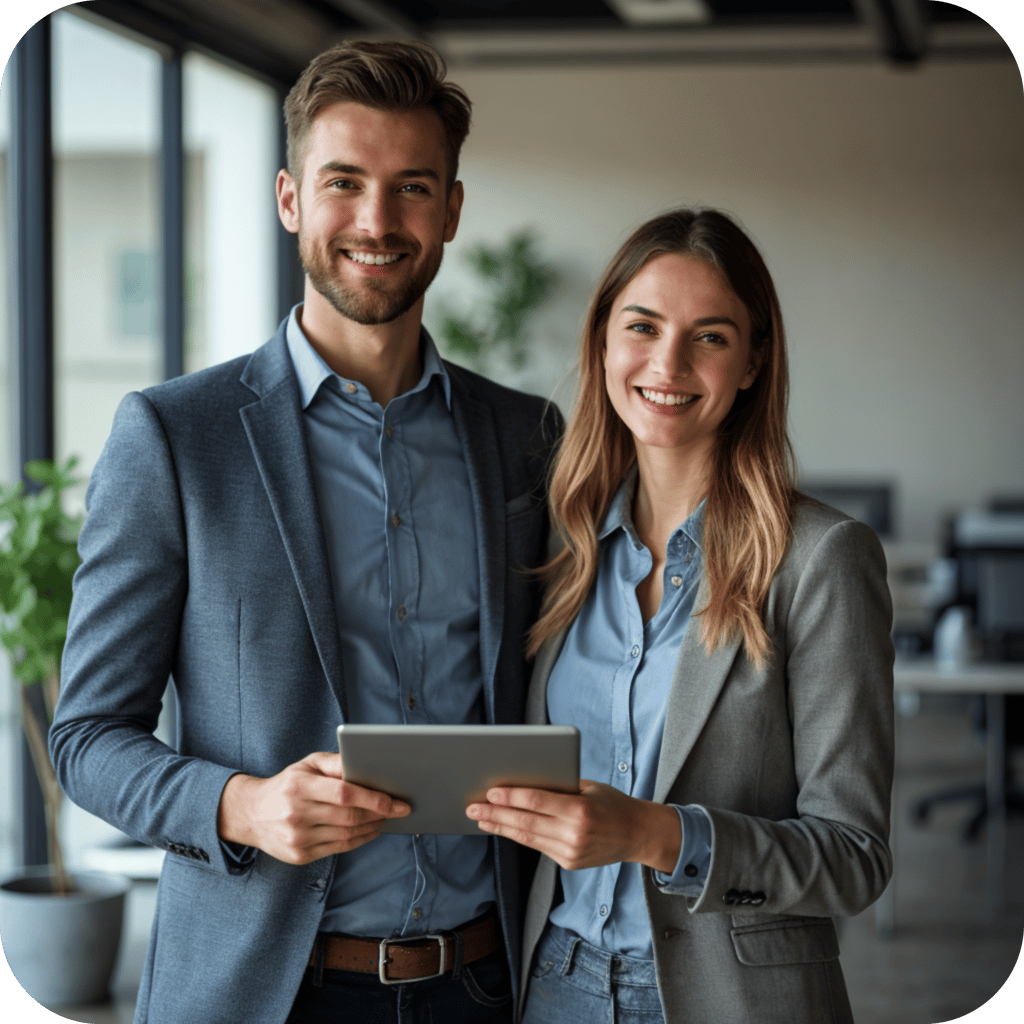Zwei Personen finden die profor Apps richtig klasse